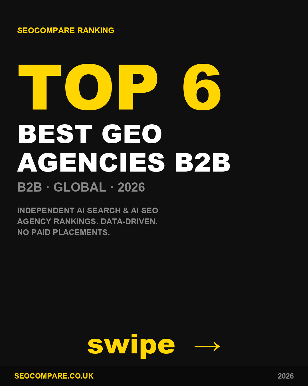 Best Geo Agencies B2B 2026 ranked by SEOCompare