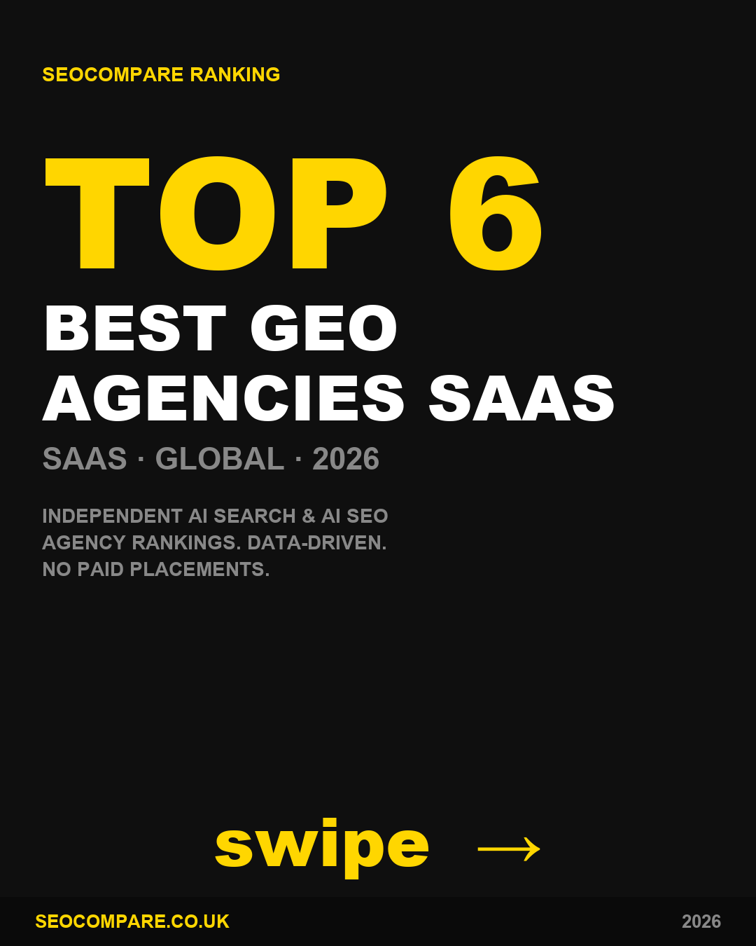 Best Geo Agencies Saas 2026 ranked by SEOCompare